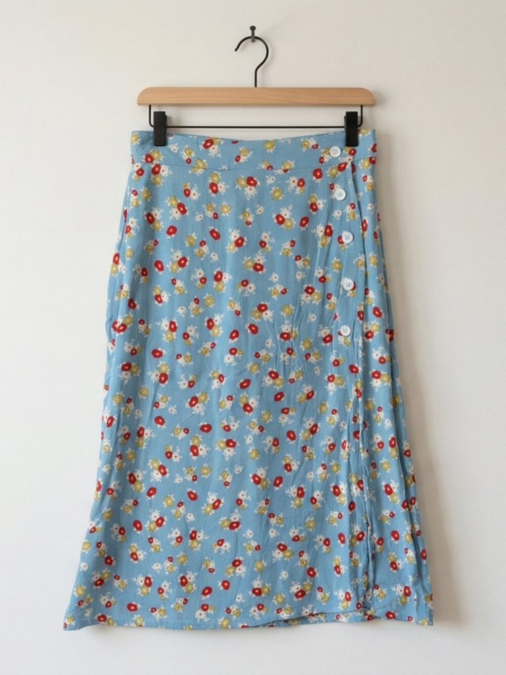 Faithfull The Brand Raquel Midi Skirt Jasmin Floral Print Size 2 XS Cottagecore